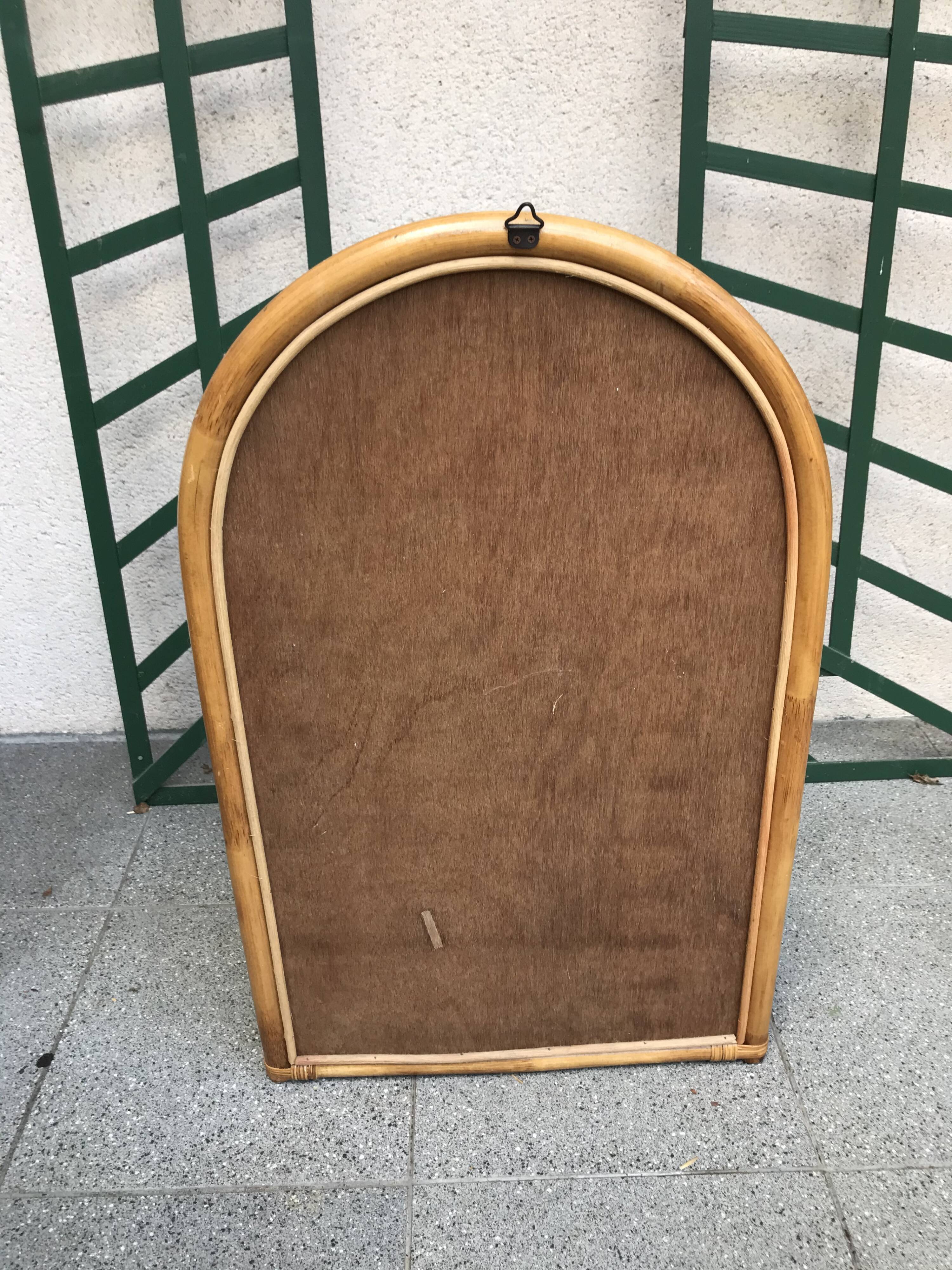 Rattan mirror 40x65cm