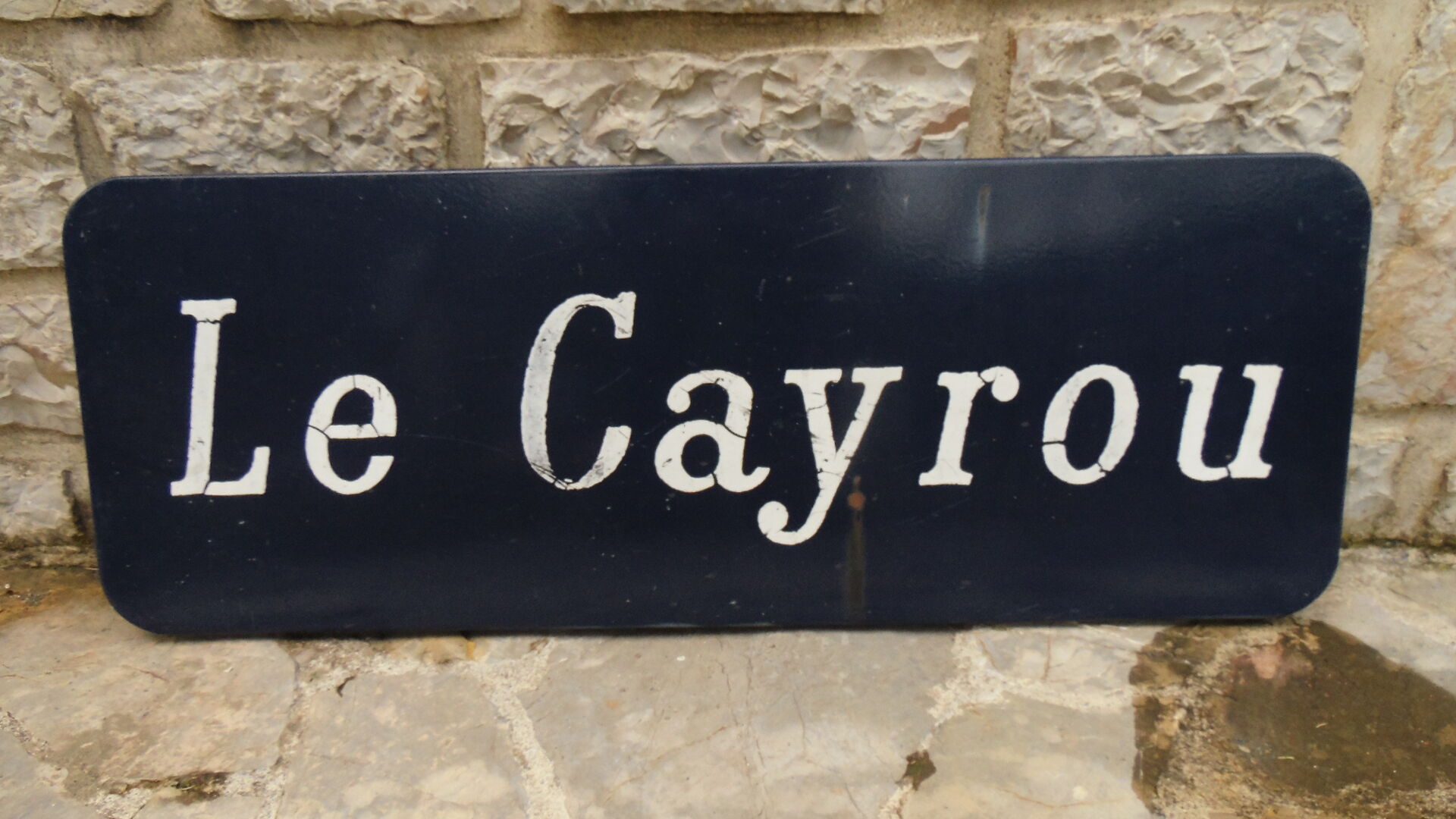 Plate light vintage blue Le Cayrou