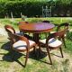 Table en teck vintage et chaises