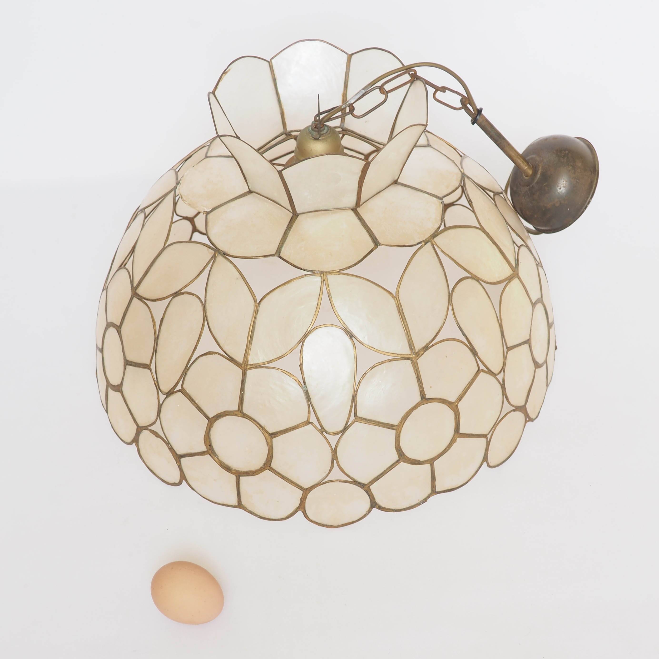 Grande suspension laiton et nacre
