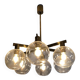 Lustre "Pastoral" en laiton avec six globes Hans-Agne Jakobsson