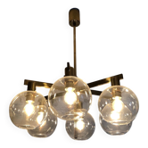 Lustre "Pastoral" en laiton avec six globes Hans-Agne Jakobsson