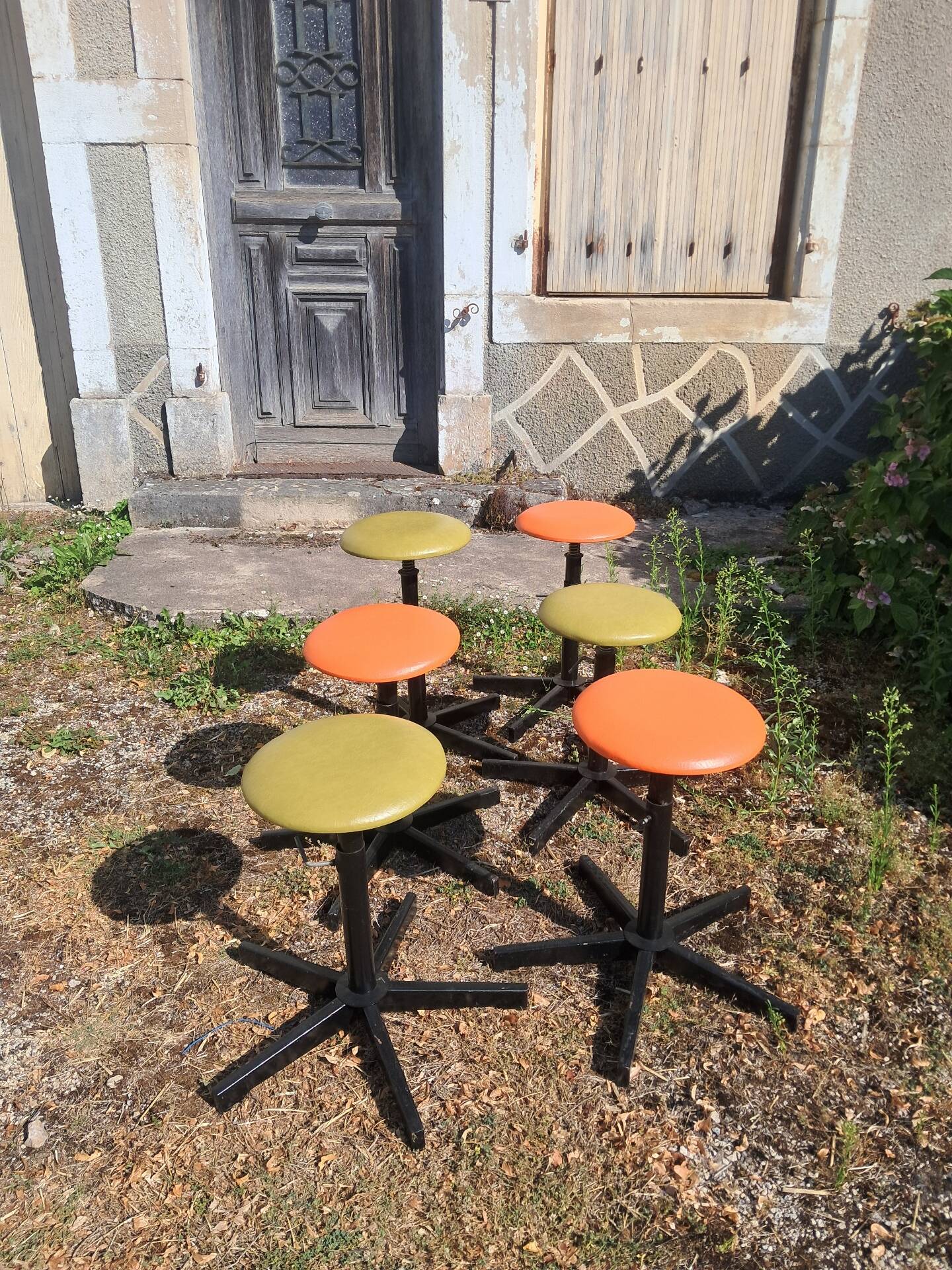 Adjustable stools from the 70s