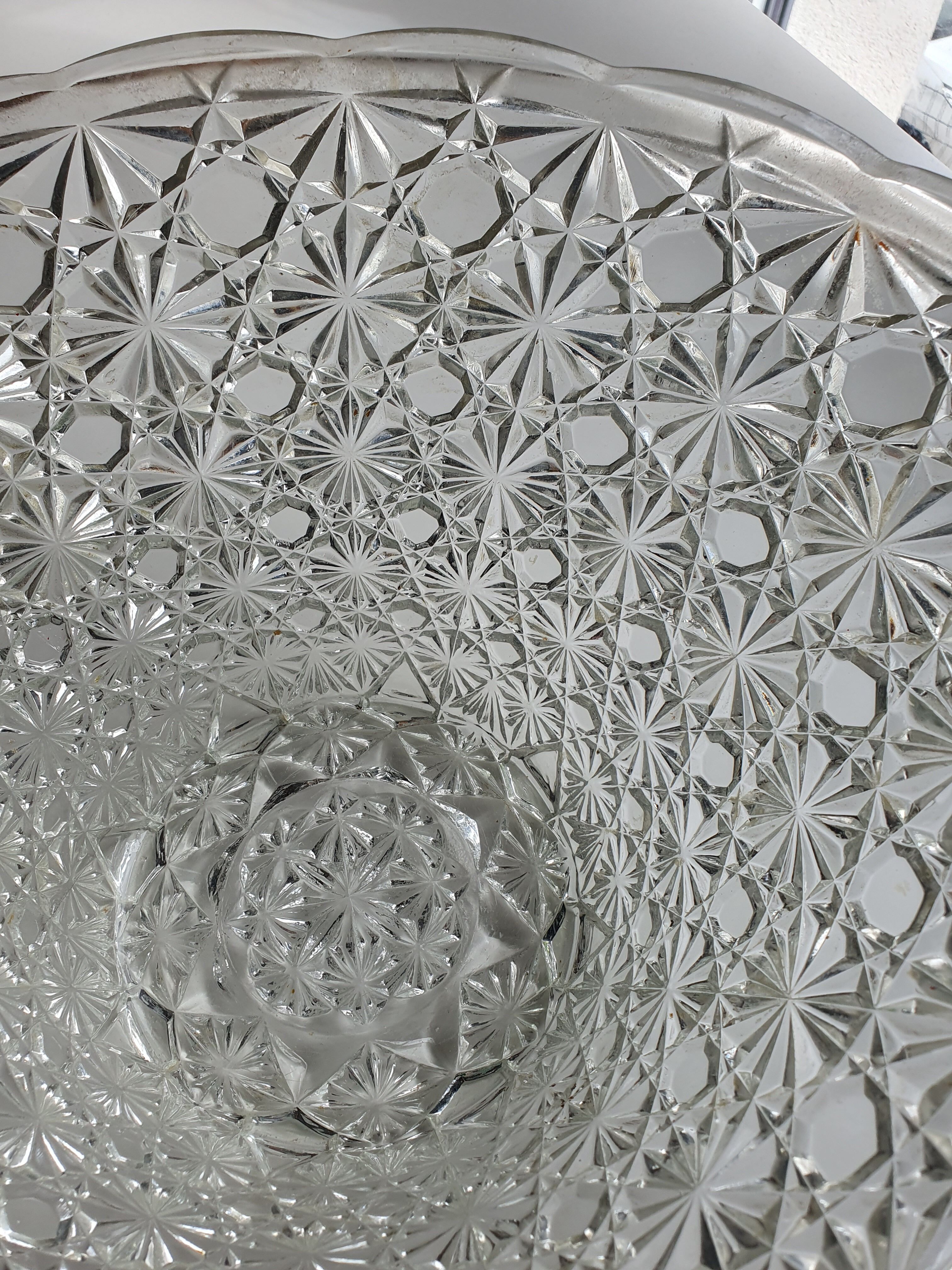 Cut glass salad bowl