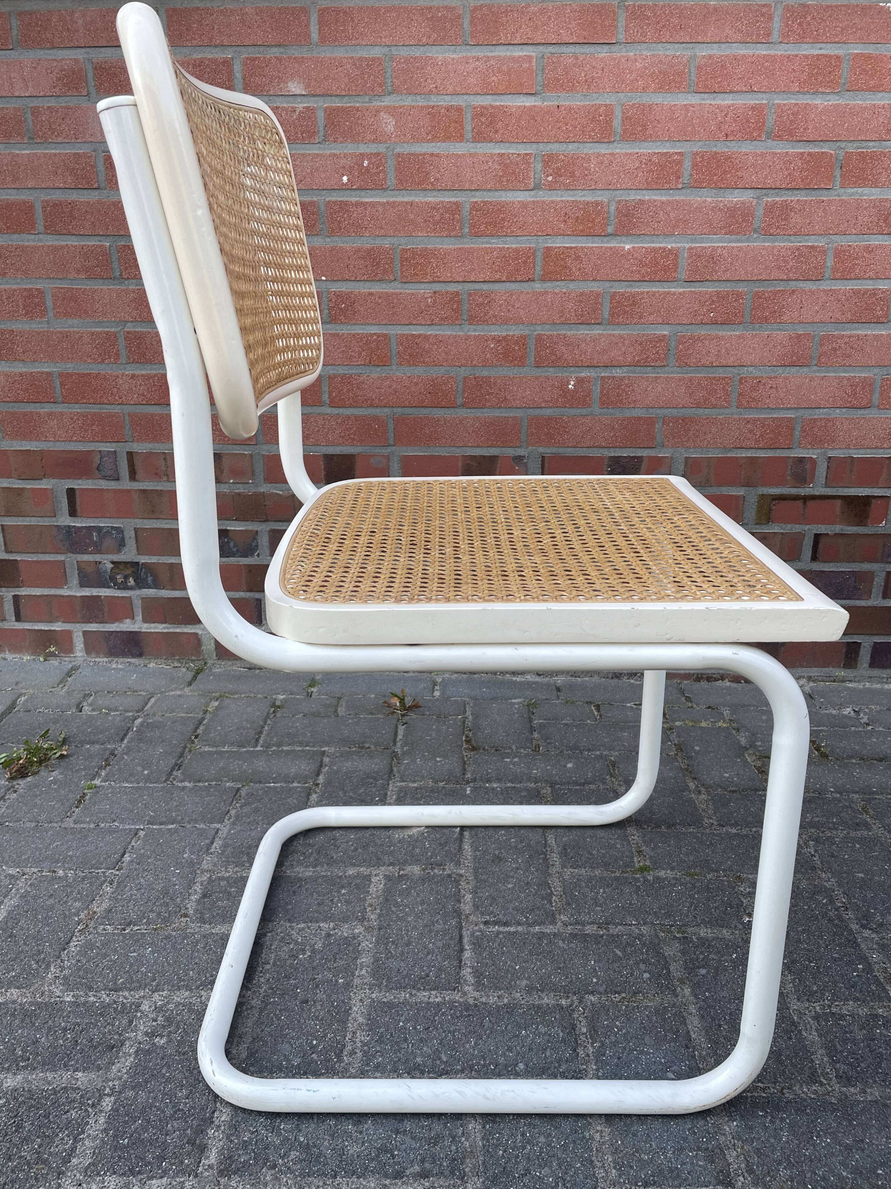 Cesca dining room chair designed by Marcel Breuer