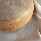 Wooden vase, brutalist, wabi-sabi, vintage craftsmanship.