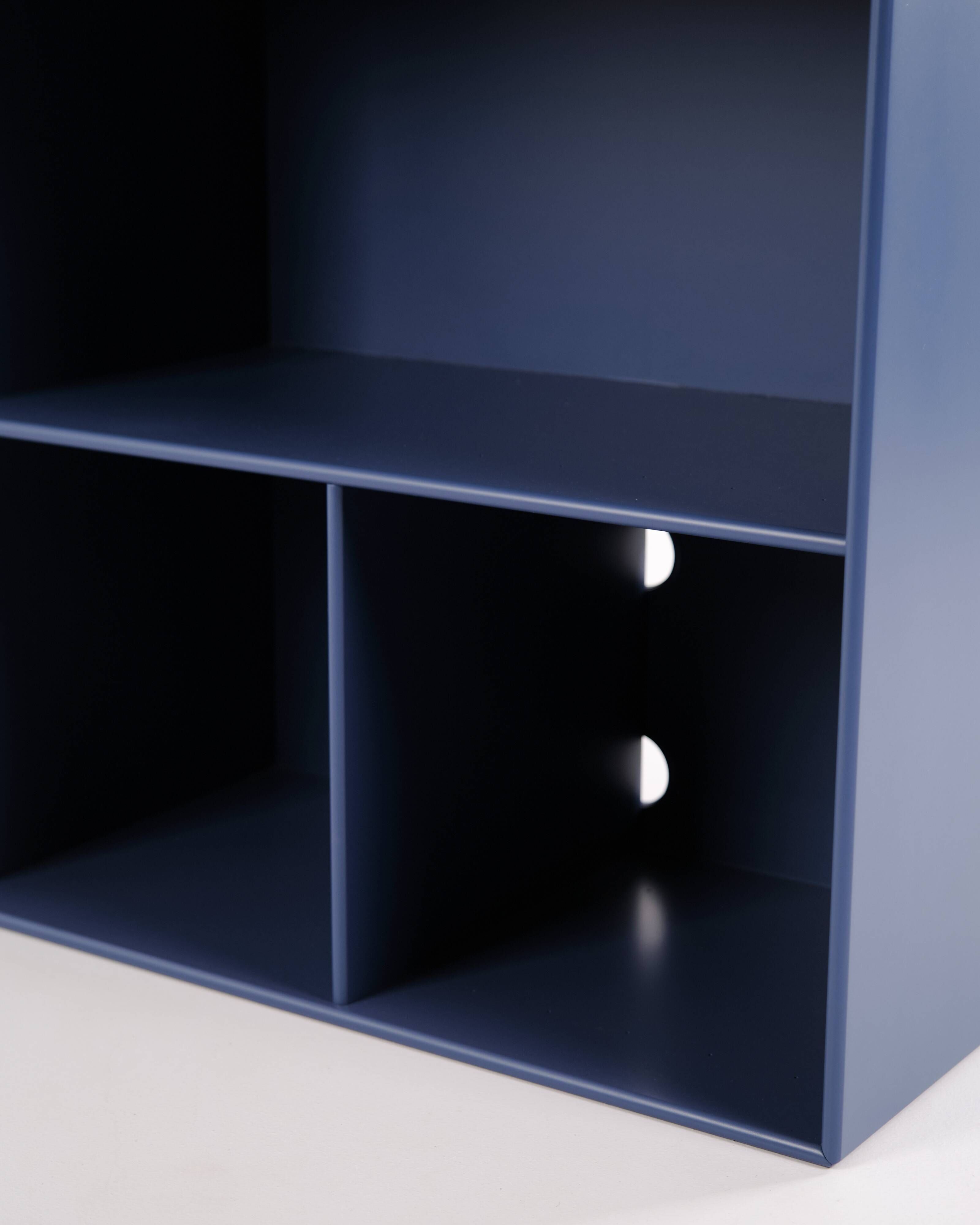 Montana bookcase – blue – 4 shelves