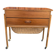 Danish storage cart in brown teak and wicker, 1960s, Mid-Century style.