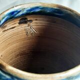 Glazed stoneware vase signed