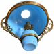Suspension in electrified blue opaline.