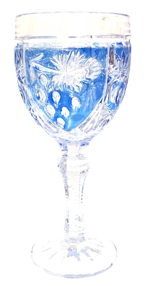 Coloured footed glass Anna Hutte (Germany) model Asti