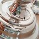 3-arm silver-plated metal candlesticks, candlesticks
