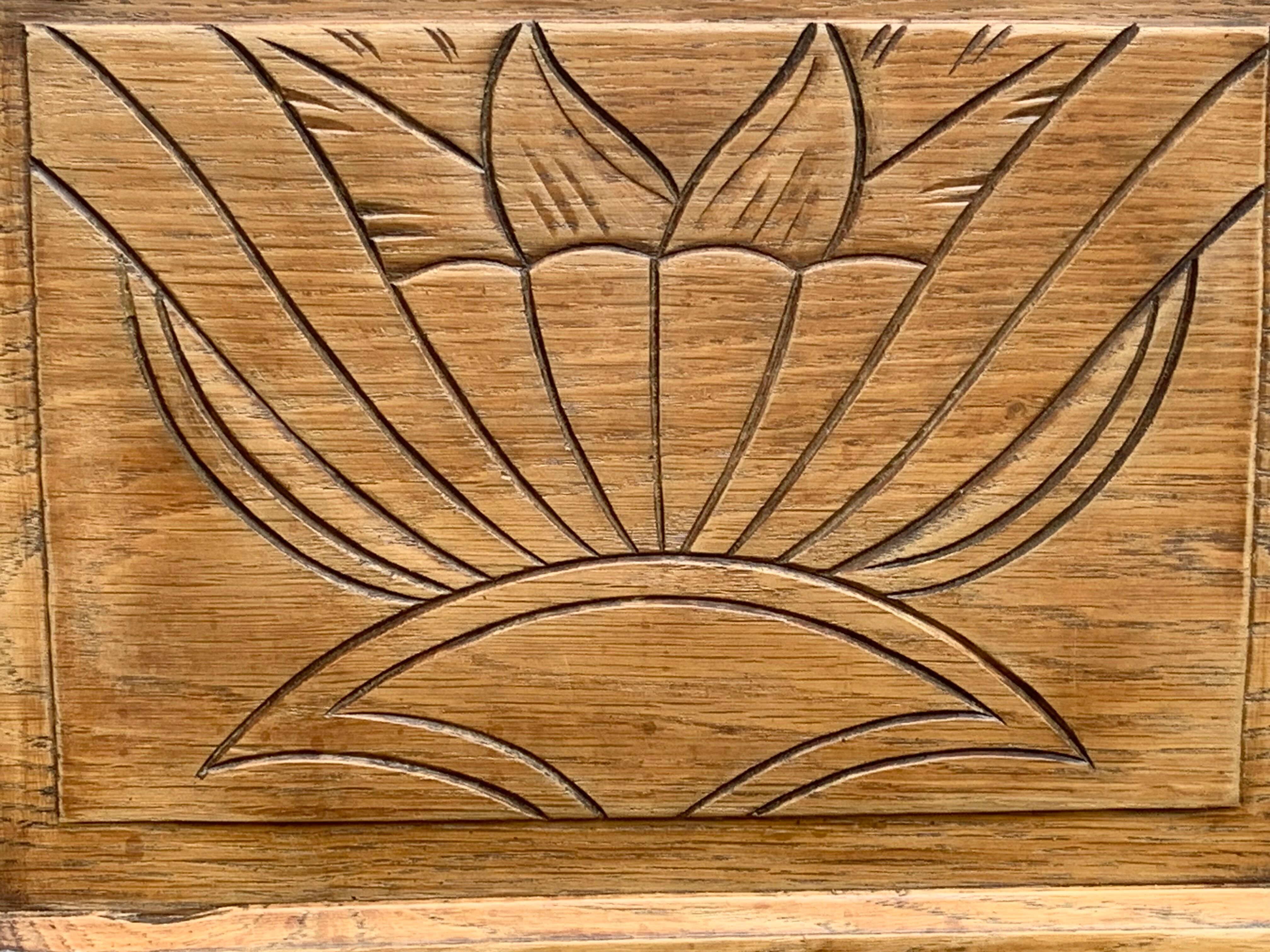 Parisian art deco wardrobe solid raw oak 1930