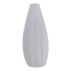 White porcelain vase with striped relief by Rosenthal, designed by Martin Freyer, Germany, 1960s.