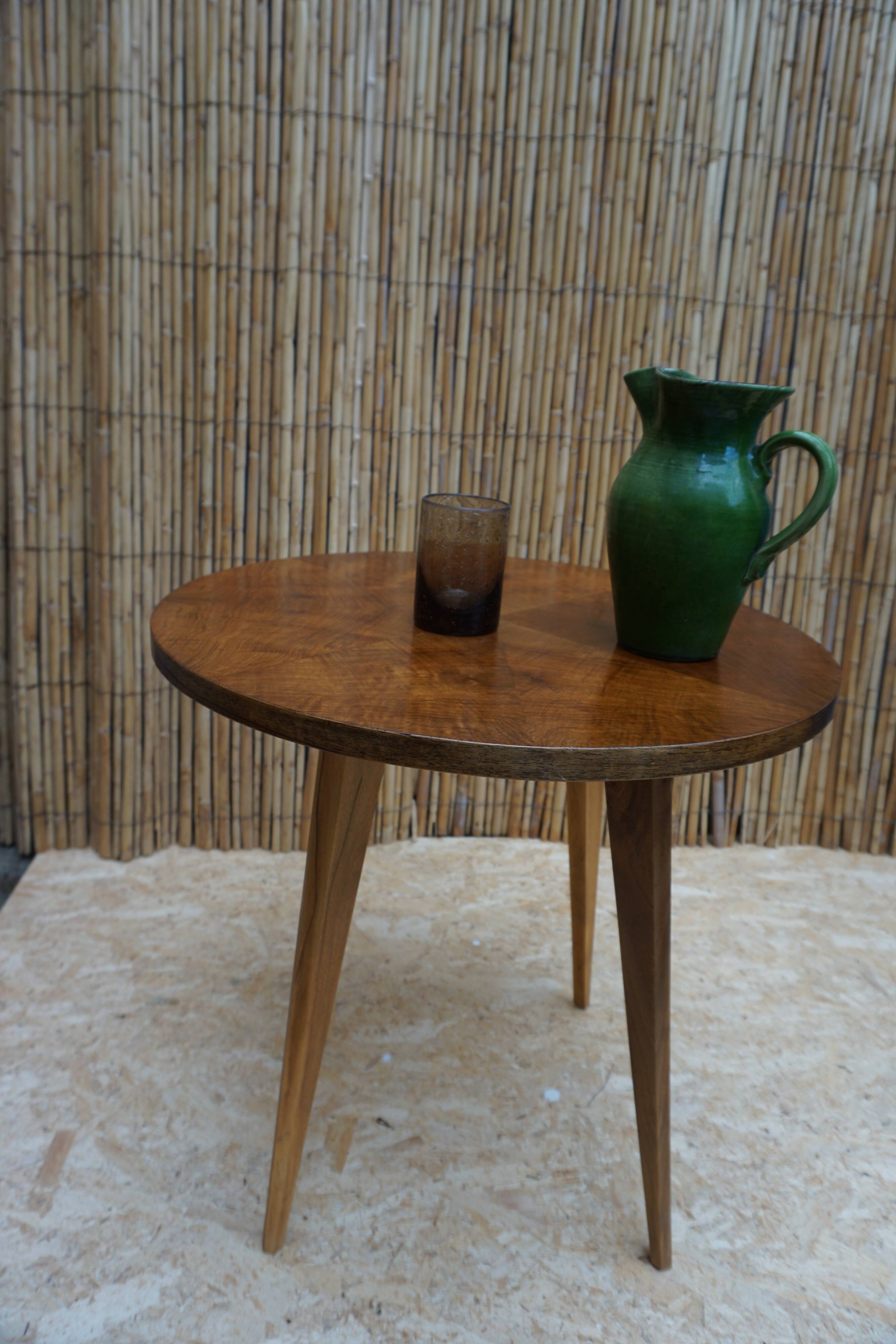 Art Deco walnut side table or coffee table.
