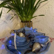 Art Deco tea service stamped Longwy