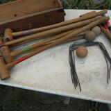 Wooden garden croquet set in its DF brand box