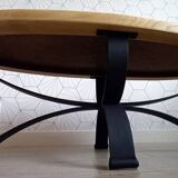 Table basse/de salon ovale signée RAYNAUD - années 60.