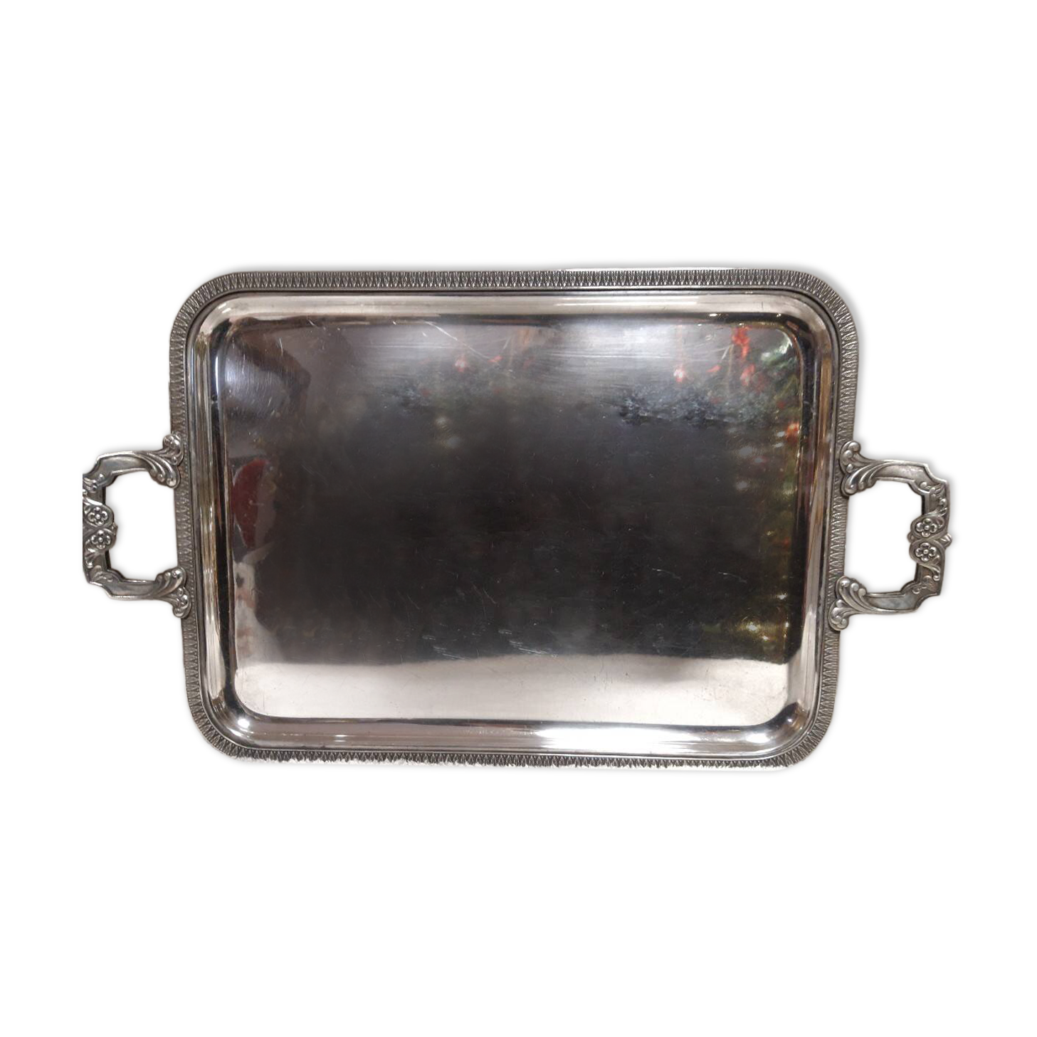 Antique silver-plated service tray – Classic style