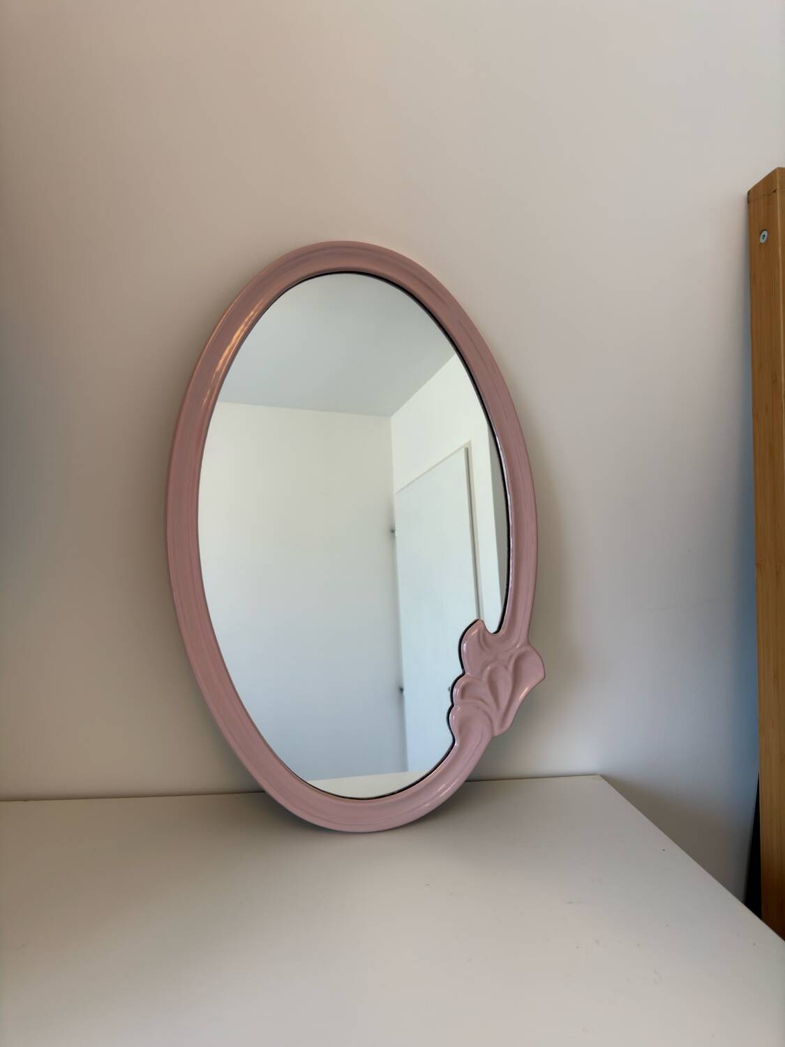 Art Nouveau style oval mirror