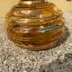 Large Art Deco round vase in amber glass signed Fains, circa 1930.