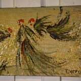Enamelled canvas roosters by DEFFP 13 2000’s