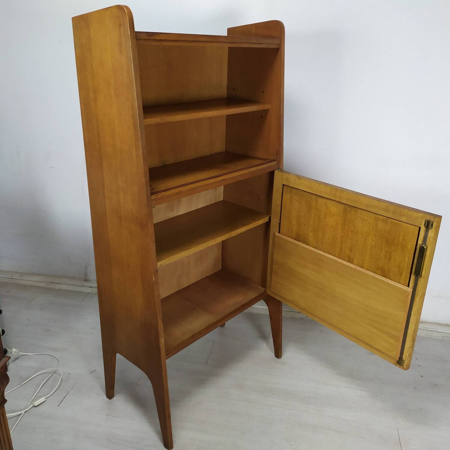 Vintage oak secretary shelf
