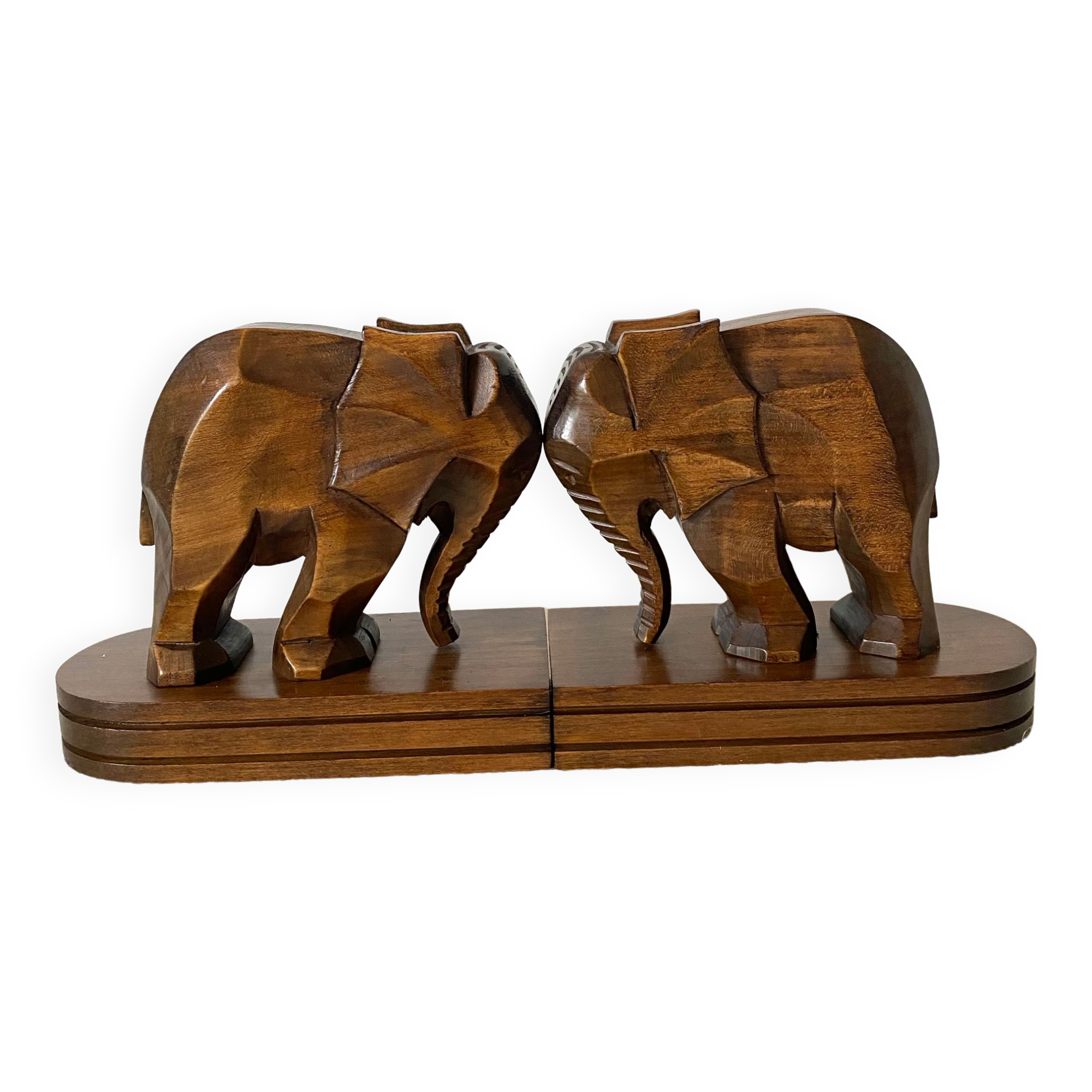 Serre livres éléphant en bois