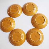 6 amber fish plates