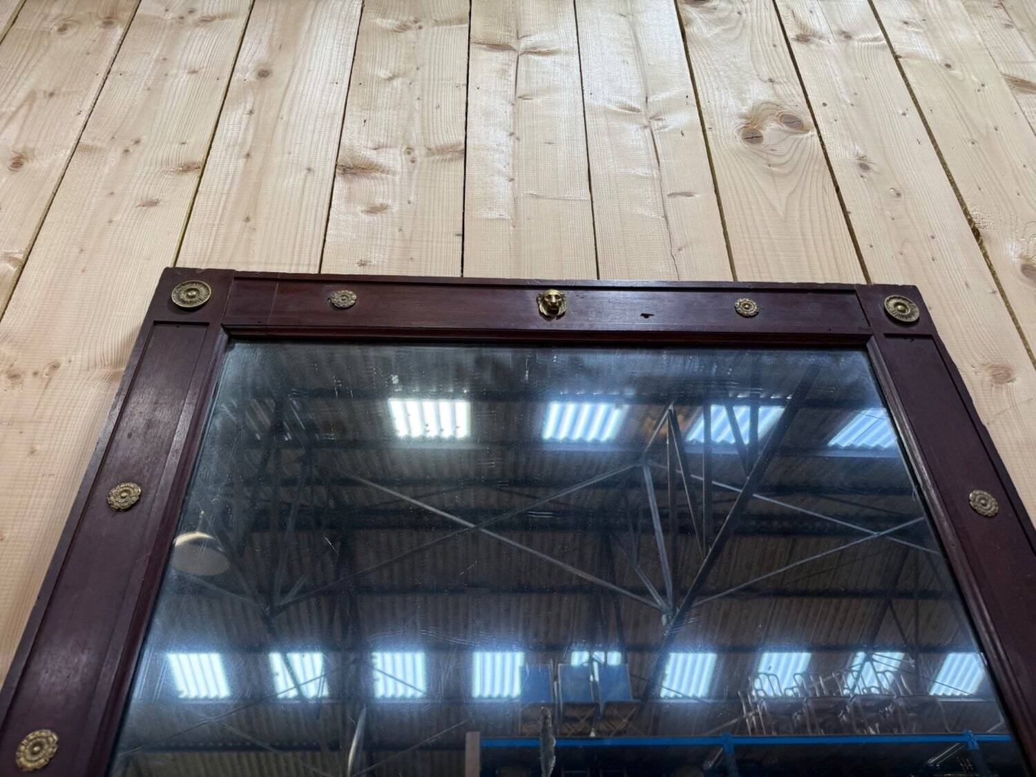 Grand miroir de parquet époque Empire – Bronze doré – XIXe siècle