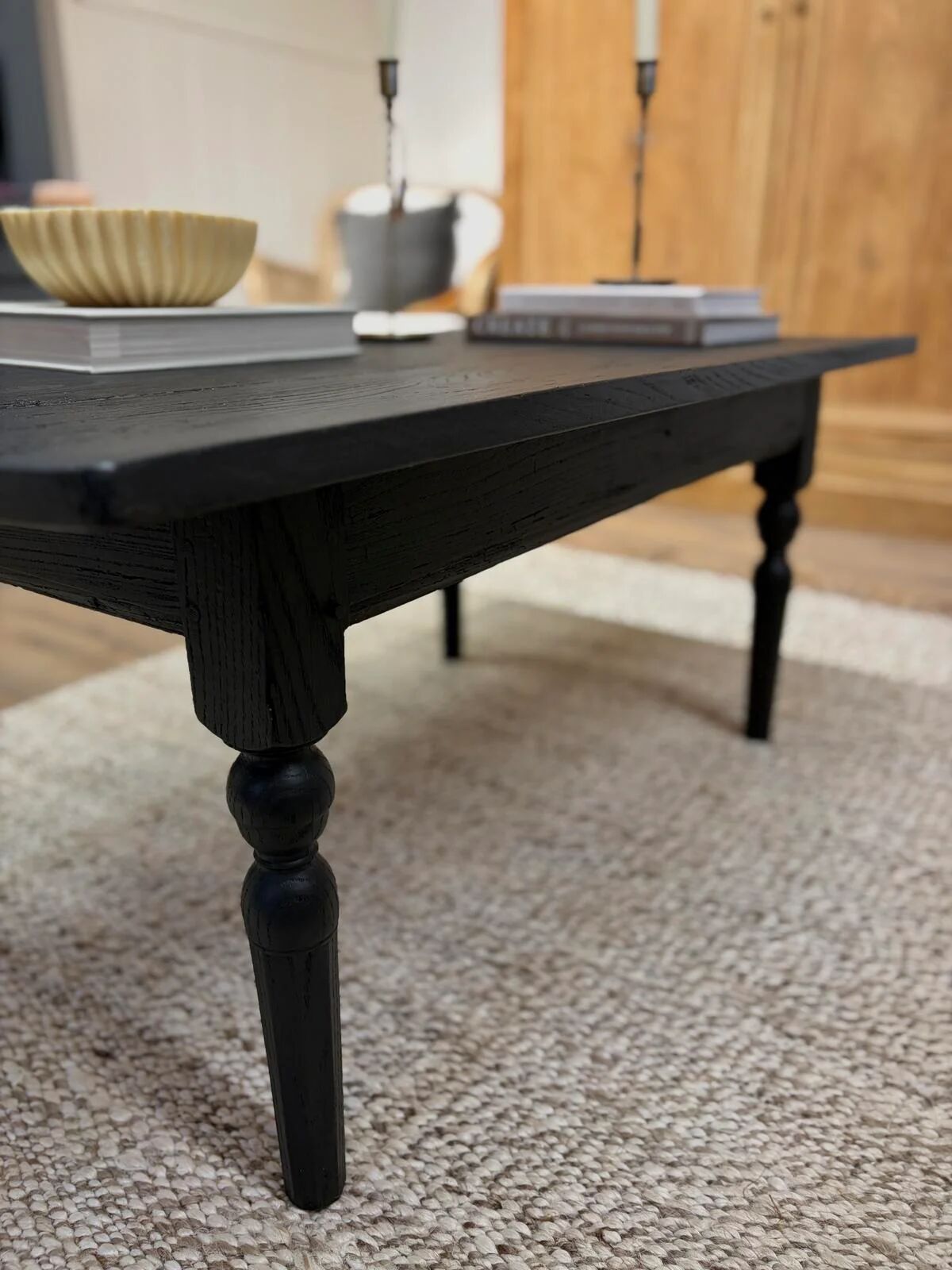 Black elm coffee table