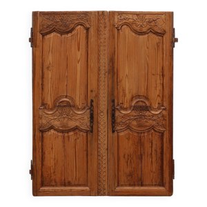 Paire de deux portes - bois