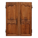 Pair of two Antique French Provincial hand carved doors, ca. 1880