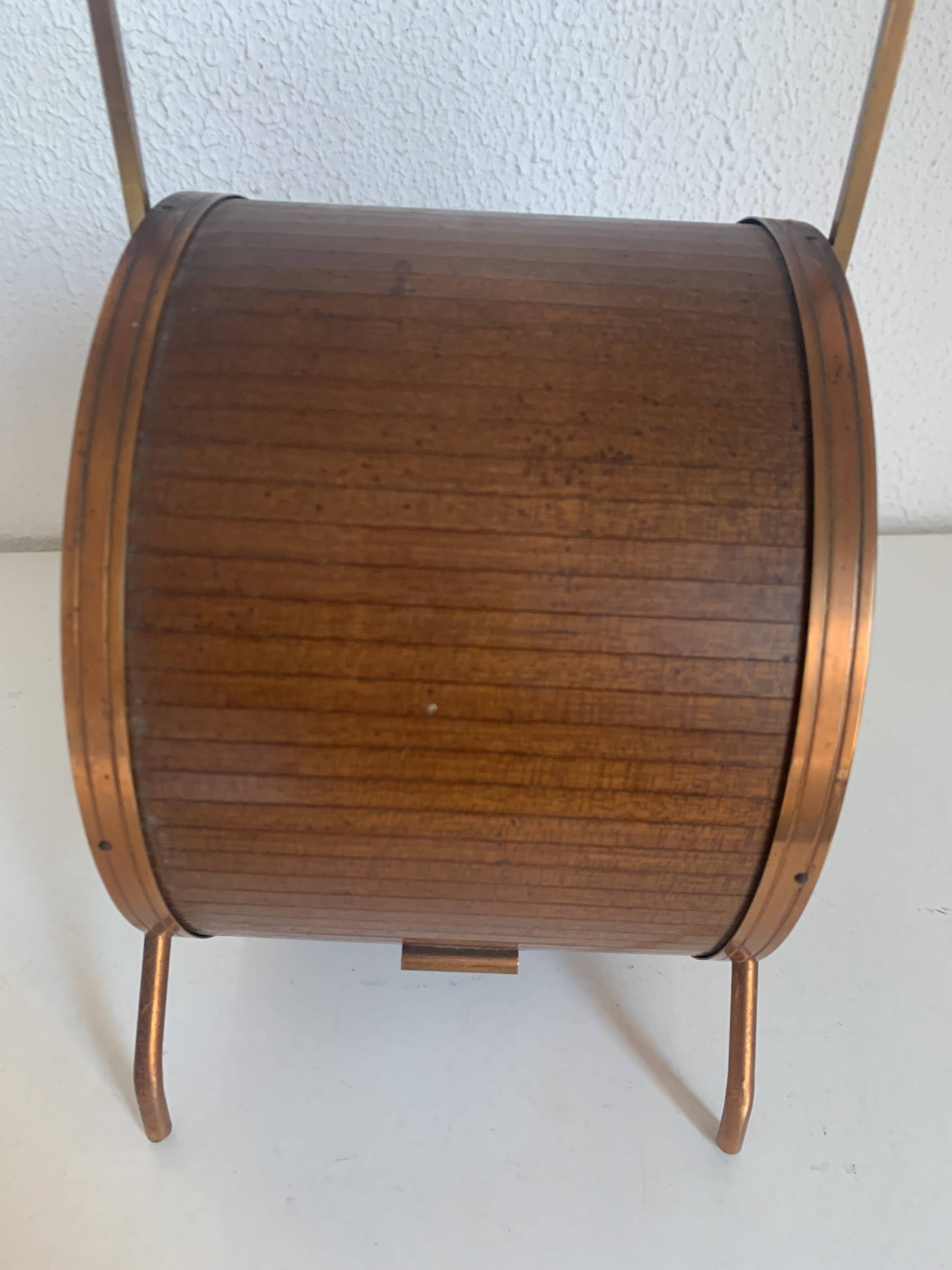 Vintage 1960 tobacco pot snuff box barrel pipe wine - 25 x 14 cm