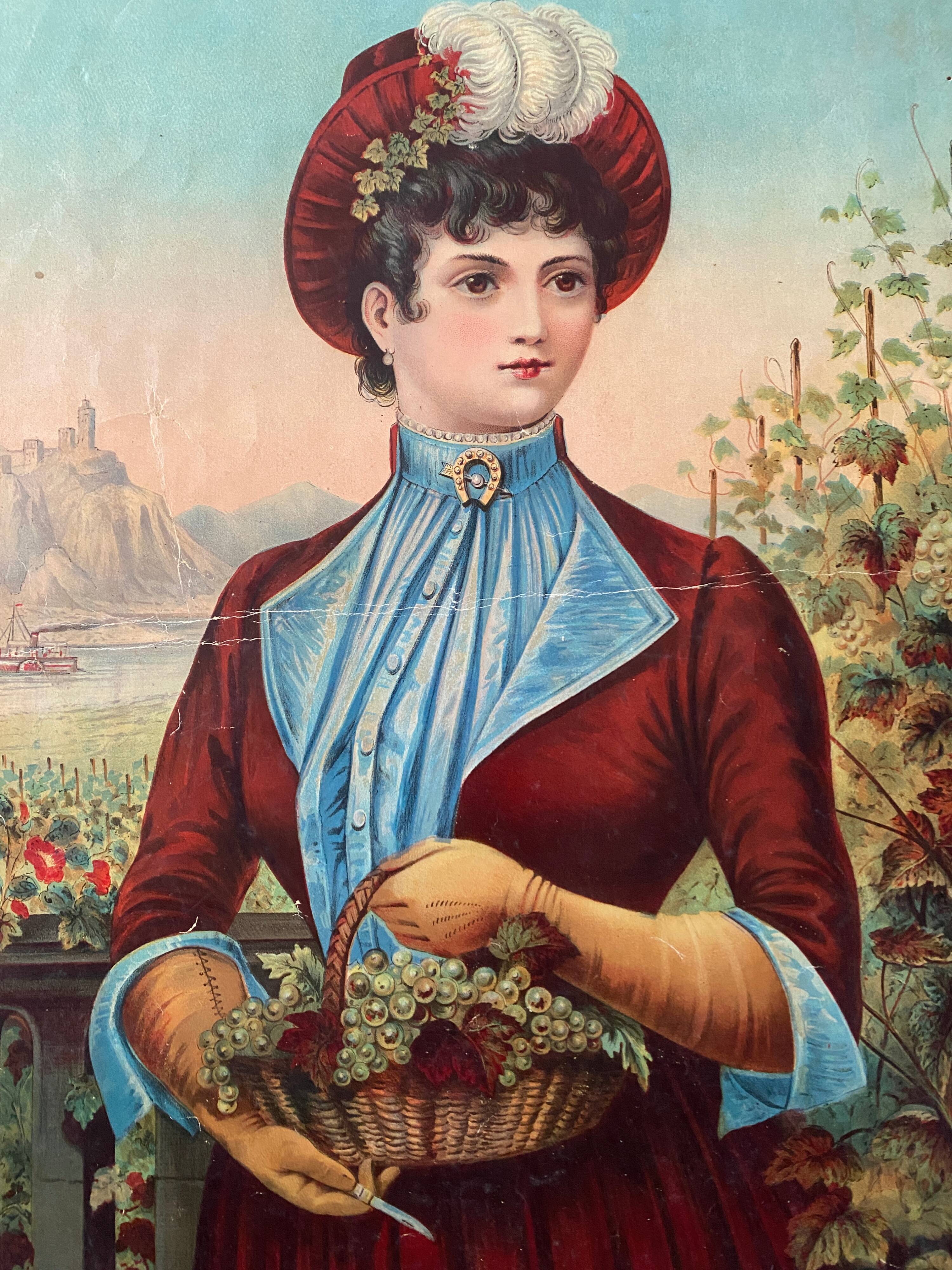 Paintings pendant of chromolithographs 1900