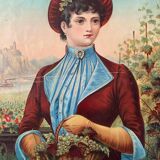 Paintings pendant of chromolithographs 1900