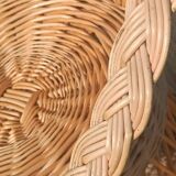 Rattan and wicker basket chairs