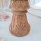 Carved solid wood vase