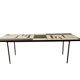 Table basse en formica graphique noir et blanc du milieu du siècle