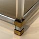 Lucite Shelf with Three Smoked Glass Shelves and Brass Ends. Work