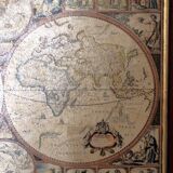 Vintage planisphere frame reproduction 17th century