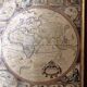 Vintage planisphere frame reproduction 17th century