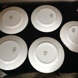 Series of 7 vintage dessert plates