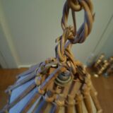 Vintage 60s rattan pendant light