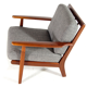 Vintage retro lounge chair in Danish teak wool