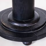 Restored Art Deco Pedestal, Oak, Brass, J. F. M. Hoffmann, Austria, 1920s