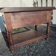 Antique solid wood side table with drawer
