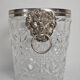 Lion head champagne bucket and its stand 20th century