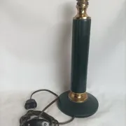 Vintage table lamp base from the 1970s/1980s in leather - in working condition.