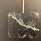Swedish design candle holder in granite, metal and brass, 1980, height 39 cm